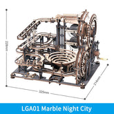 Robotime DIY 3D Wooden Puzzle Marble Run Assembly Model Building Block Stem Toy For Kids Adult